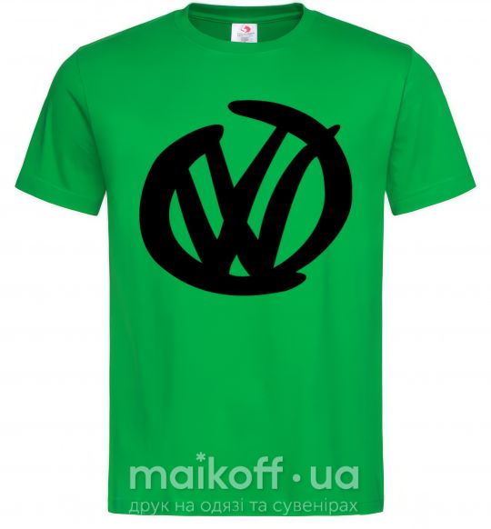 Мужская футболка Volkswagen фломастером Зеленый фото