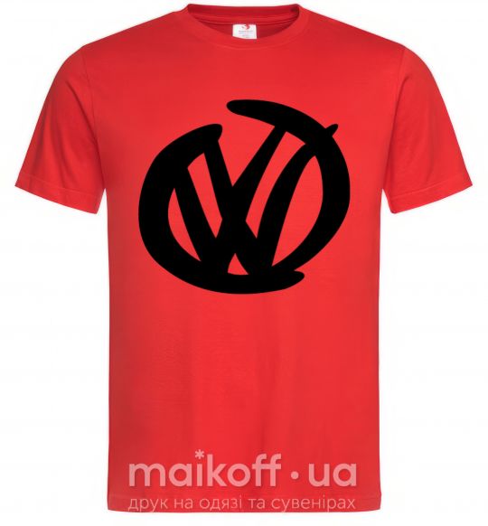 Чоловіча футболка Volkswagen фломастером Червоний фото