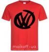 Мужская футболка Volkswagen фломастером Красный фото