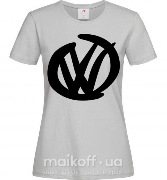 Женская футболка Volkswagen фломастером Серый фото