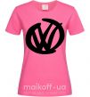 Женская футболка Volkswagen фломастером Ярко-розовый фото