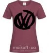Женская футболка Volkswagen фломастером Бордовый фото