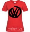 Женская футболка Volkswagen фломастером Красный фото