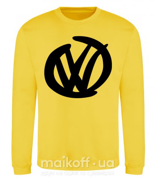 Світшот Volkswagen фломастером Сонячно жовтий фото