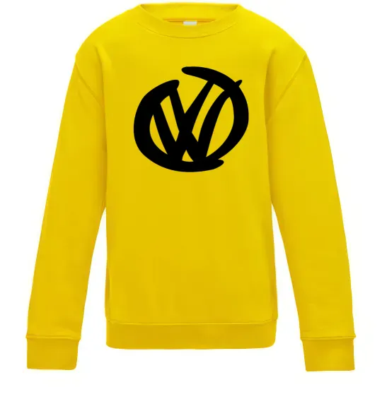Детский Свитшот Volkswagen фломастером Солнечно желтый фото