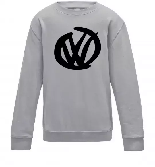 Детский Свитшот Volkswagen фломастером Серый меланж фото