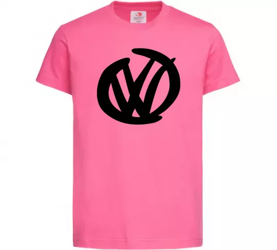 Детская футболка Volkswagen фломастером Ярко-розовый фото