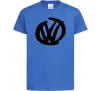 Детская футболка Volkswagen фломастером Ярко-синий фото