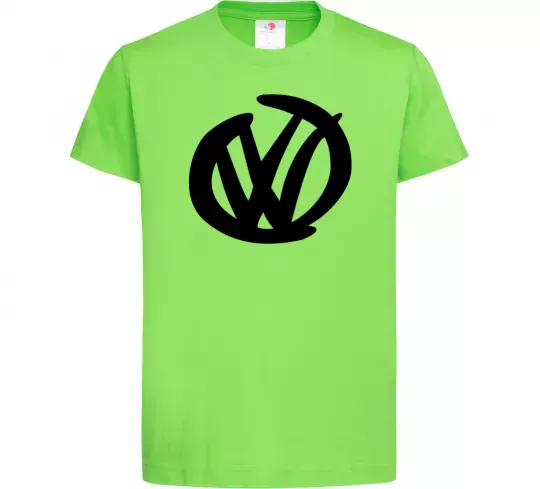 Детская футболка Volkswagen фломастером Лаймовый фото
