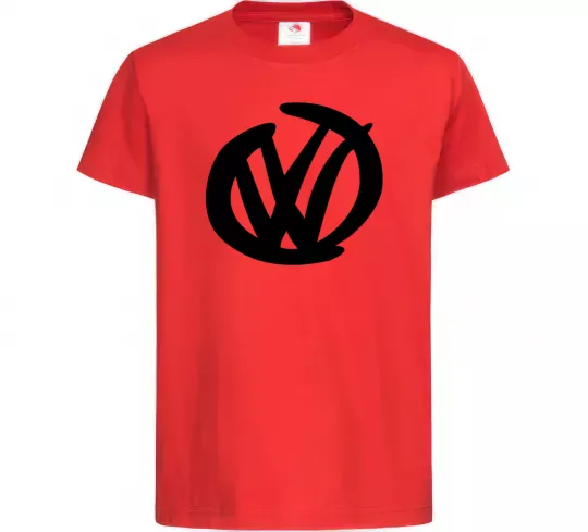 Детская футболка Volkswagen фломастером Красный фото