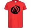 Детская футболка Volkswagen фломастером Красный фото