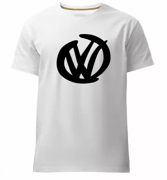 Чоловіча преміум футболка Volkswagen фломастером Білий фото