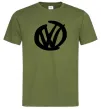 Мужская футболка Volkswagen фломастером Оливковый фото