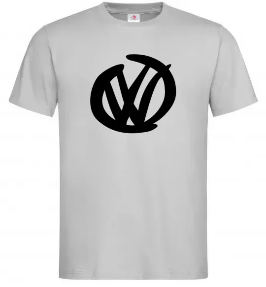 Мужская футболка Volkswagen фломастером Серый фото