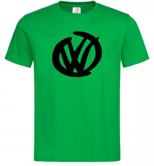 Мужская футболка Volkswagen фломастером Зеленый фото