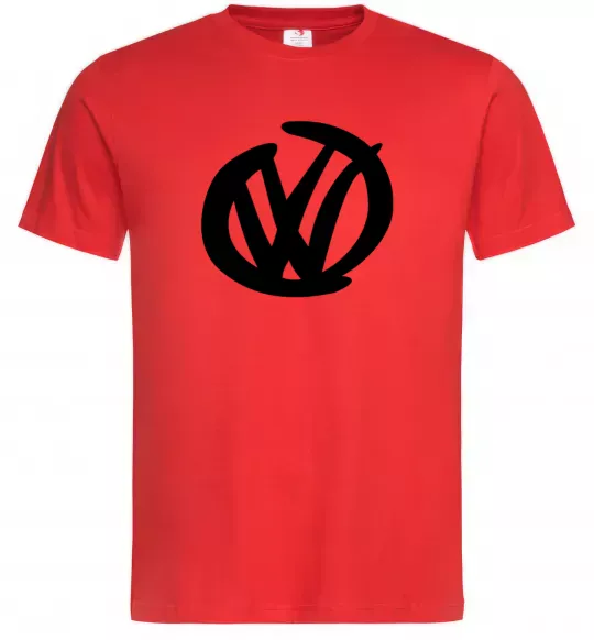 Мужская футболка Volkswagen фломастером Красный фото