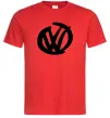 Мужская футболка Volkswagen фломастером Красный фото