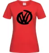 Жіноча футболка Volkswagen фломастером Червоний фото