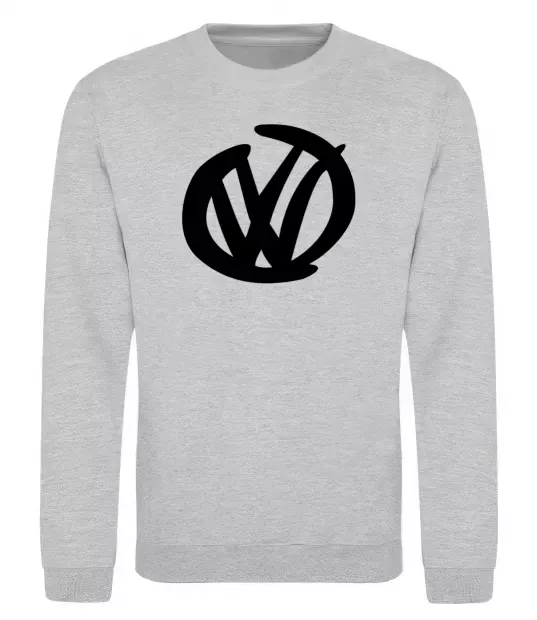 Свитшот Volkswagen фломастером Серый меланж фото