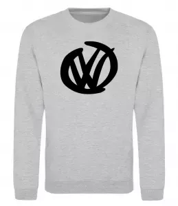 Свитшот Volkswagen фломастером Серый меланж фото
