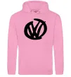 Мужская толстовка (худи) Volkswagen фломастером Розовый фото