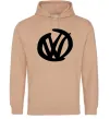 Женская толстовка (худи) Volkswagen фломастером Песочный фото