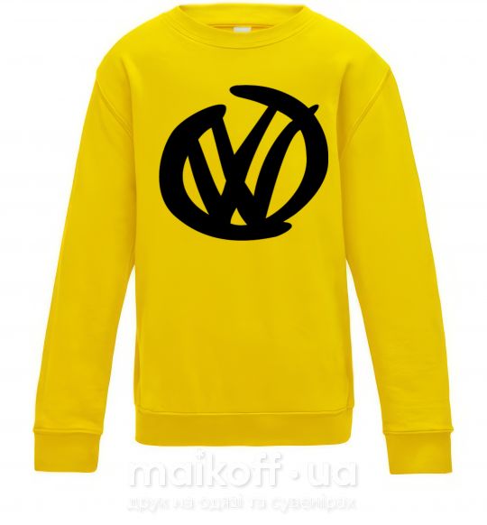 Дитячий світшот Volkswagen фломастером Сонячно жовтий фото