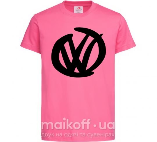 Детская футболка Volkswagen фломастером Ярко-розовый фото