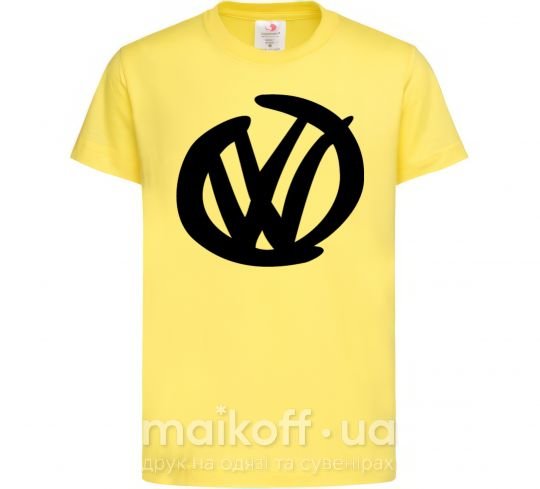 Дитяча футболка Volkswagen фломастером Лимонний фото
