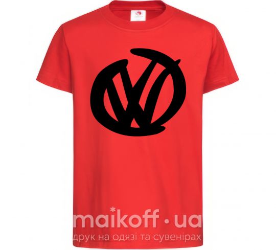 Детская футболка Volkswagen фломастером Красный фото