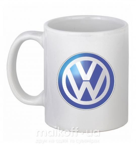 Чашка керамическая Volkswagen цветной лого Белый фото