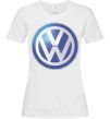 Жіноча футболка Volkswagen цветной лого Білий фото