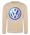 Свитшот Volkswagen цветной лого Песочный фото