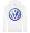 Чоловіча толстовка (худі) Volkswagen цветной лого Білий фото