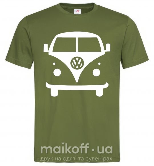 Мужская футболка Volkswagen car Оливковый фото