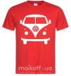 Чоловіча футболка Volkswagen car Червоний фото