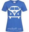 Женская футболка Volkswagen car Ярко-синий фото