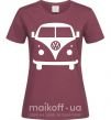 Жіноча футболка Volkswagen car Бордовий фото