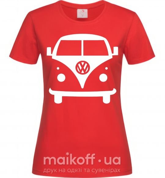 Жіноча футболка Volkswagen car Червоний фото