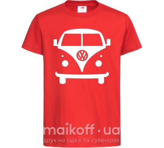 Детская футболка Volkswagen car Красный фото
