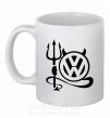 Чашка керамическая Volkswagen devil Белый фото
