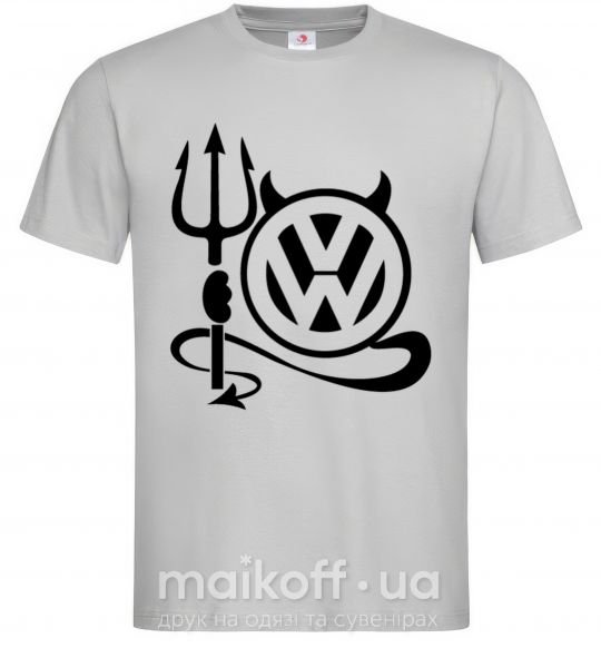 Мужская футболка Volkswagen devil Серый фото