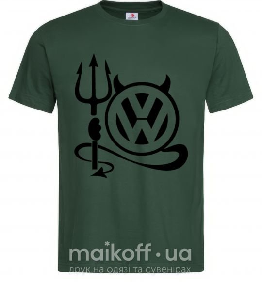 Мужская футболка Volkswagen devil Темно-зеленый фото