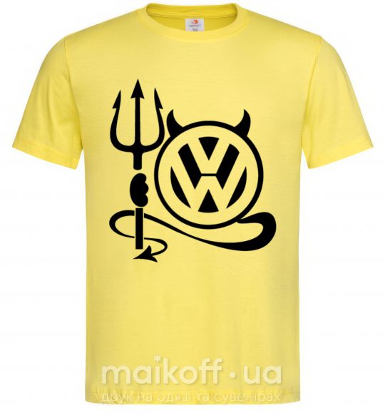 Мужская футболка Volkswagen devil Лимонный фото