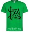 Мужская футболка Volkswagen devil Зеленый фото