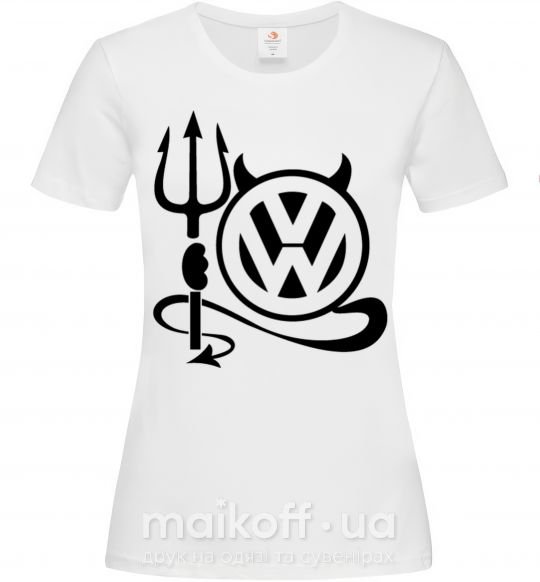 Женская футболка Volkswagen devil Белый фото