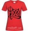 Женская футболка Volkswagen devil Красный фото