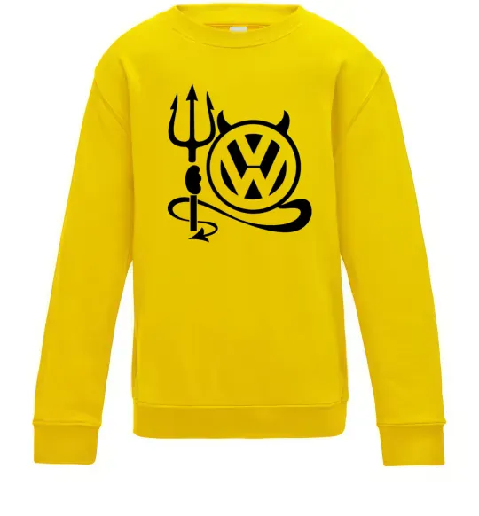 Детский Свитшот Volkswagen devil Солнечно желтый фото