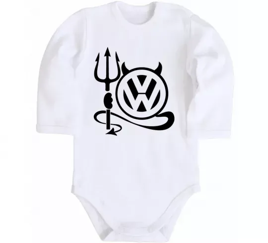 Дитячий бодік Volkswagen devil Білий фото