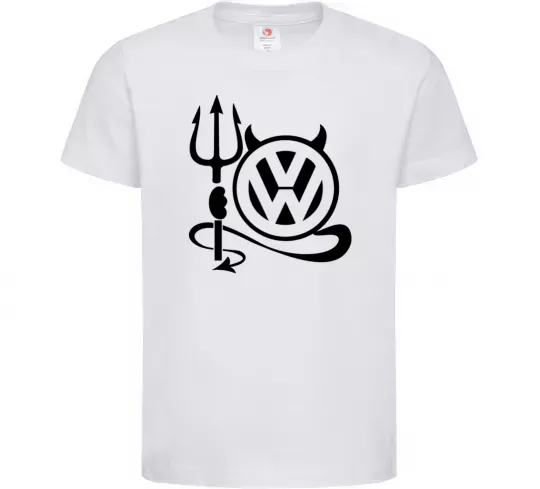 Дитяча футболка Volkswagen devil Білий фото